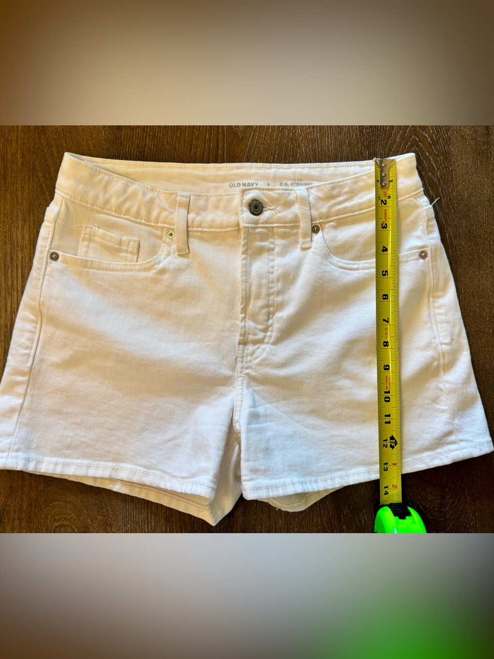 Old Navy White O.G Straight Denim Women's Shorts
